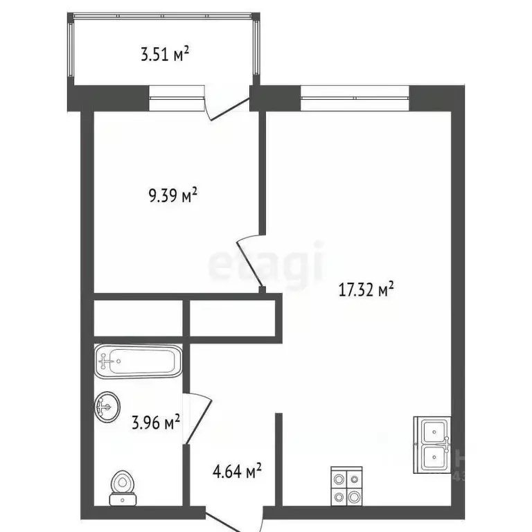 1-к кв. Санкт-Петербург просп. Героев, 33 (35.0 м) - Фото 2