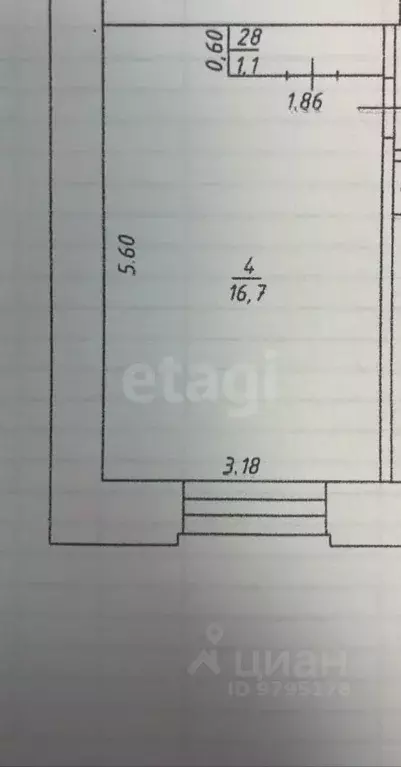 Комната Татарстан, Зеленодольск Северная ул., 5 (16.7 м) - Фото 2