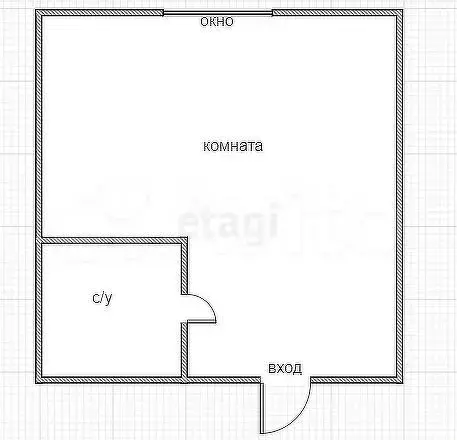 1-к. квартира, 18 м, 9/9 эт. - Фото 0