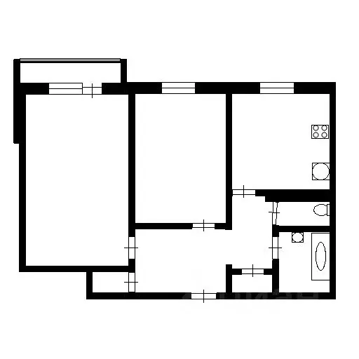 2-к кв. Пензенская область, Пенза ул. Лядова, 54 (52.8 м) - Фото 2