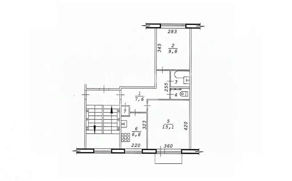 2-к кв. Новосибирская область, Новосибирск ул. Шукшина, 3/1 (43.5 м) - Фото 1