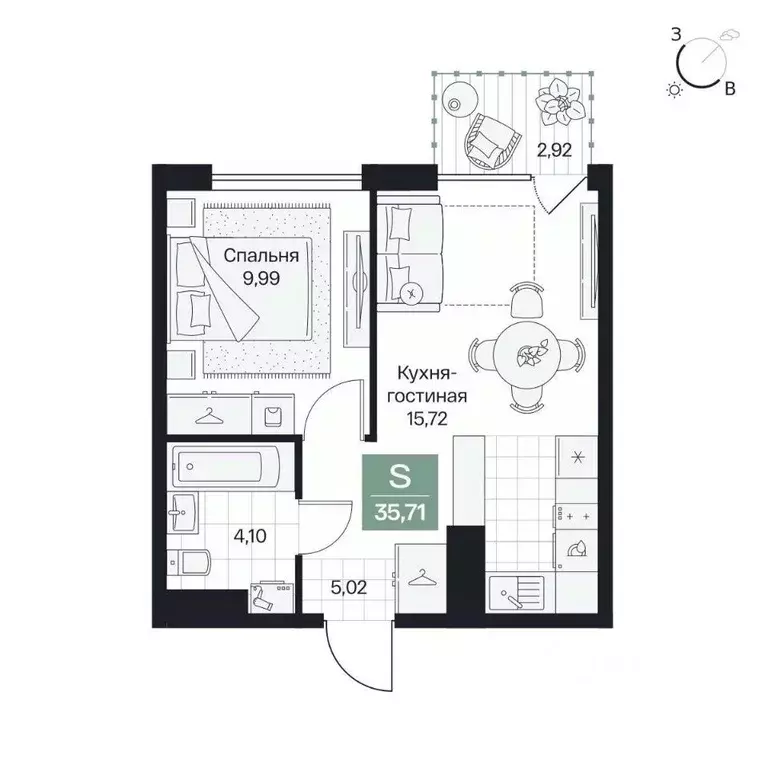 1-к кв. Волгоградская область, Волгоград просп. Имени В.И. Ленина, 59Г ... - Фото 1