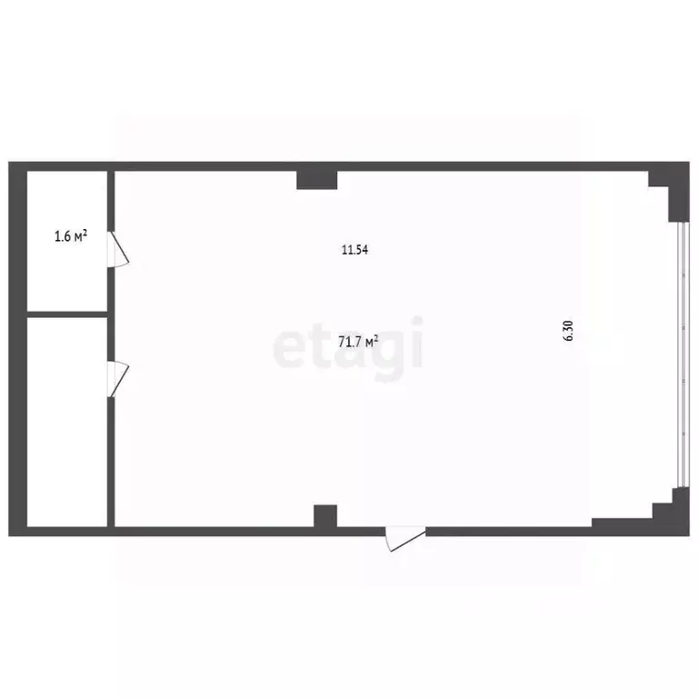 Офис в Тюменская область, Тюмень ул. Пермякова, 1с5 (71 м) - Фото 2