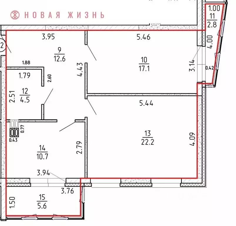 2-к кв. Самарская область, Самара проезд 4-й, 8А (75.5 м) - Фото 1