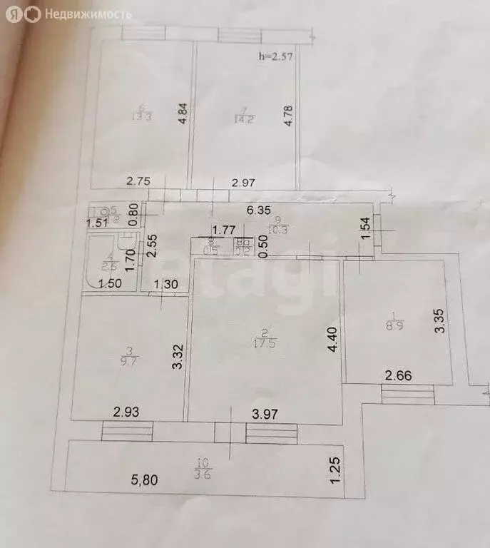 4-комнатная квартира: Казань, улица Кулахметова, 25к2 (79 м) - Фото 1
