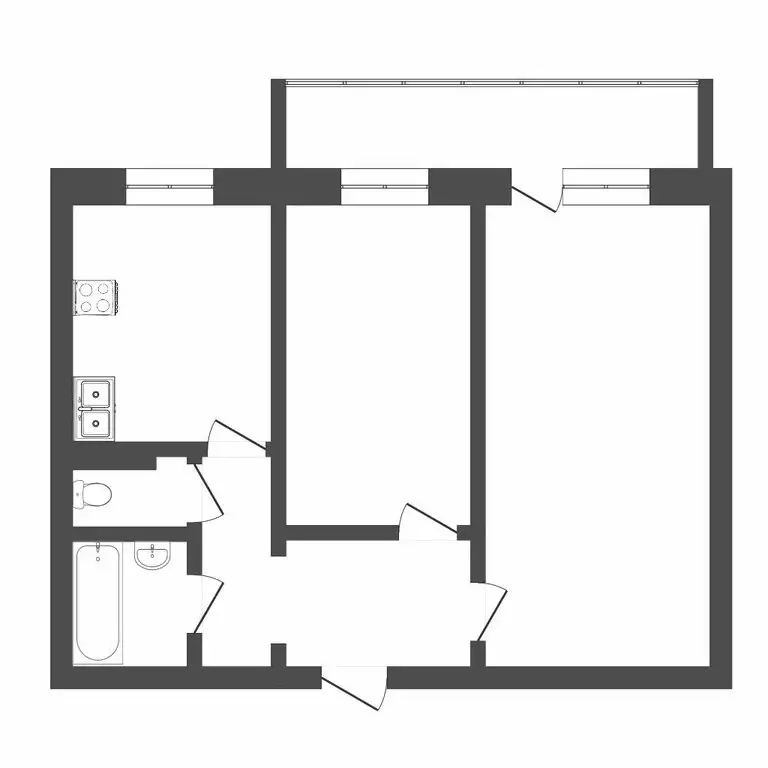 2-комнатная квартира: Тюмень, улица Николая Фёдорова, 4 (52.2 м) - Фото 1
