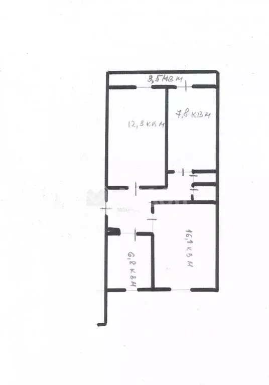 3-к кв. Омская область, Омск Звездный мкр, ул. Лисицкого, 3к1 (57.0 м) - Фото 2