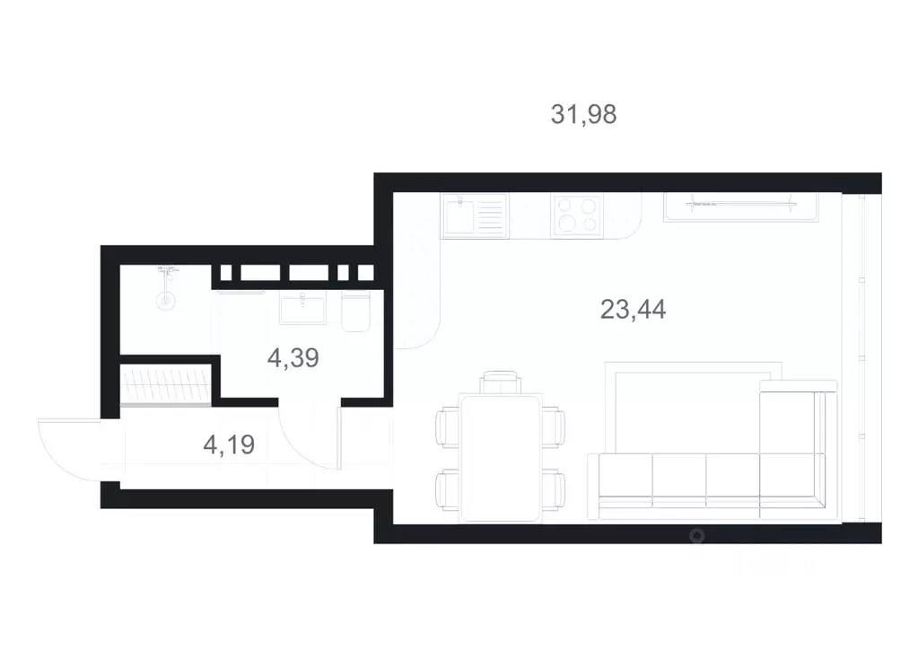 Студия Дагестан, Каспийск ул. М. Халилова, 1А (31.98 м) - Фото 1
