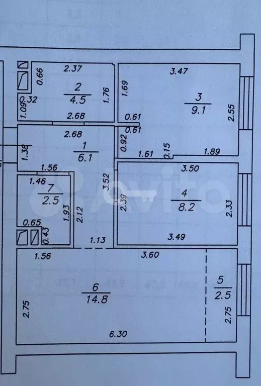 2-к. квартира, 52,5 м, 15/25 эт. - Фото 0