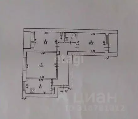 3-к кв. Воронежская область, Воронеж ул. Димитрова, 79 (61.8 м) - Фото 0