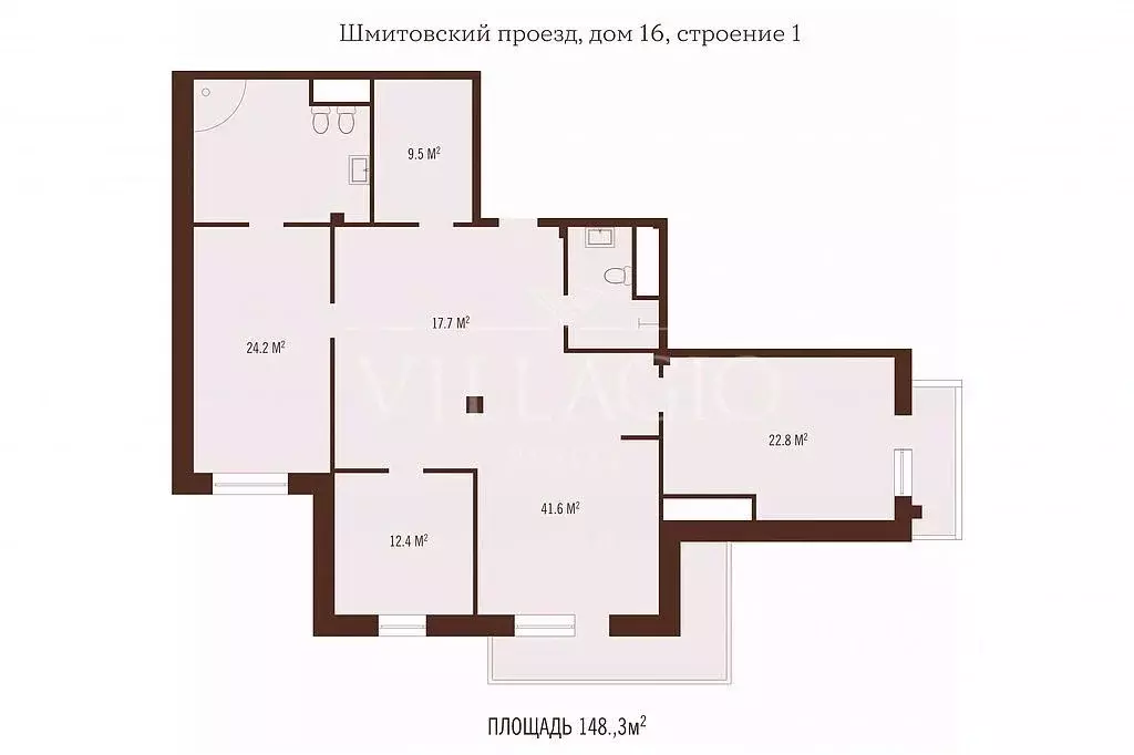 3-к кв. Москва Шмитовский проезд, 16С1 (148.3 м) - Фото 1