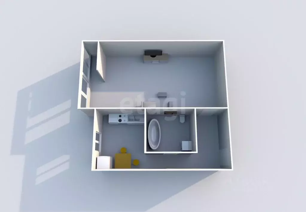 1-к кв. Сахалинская область, Южно-Сахалинск Тихоокеанская ул., 34 ... - Фото 2