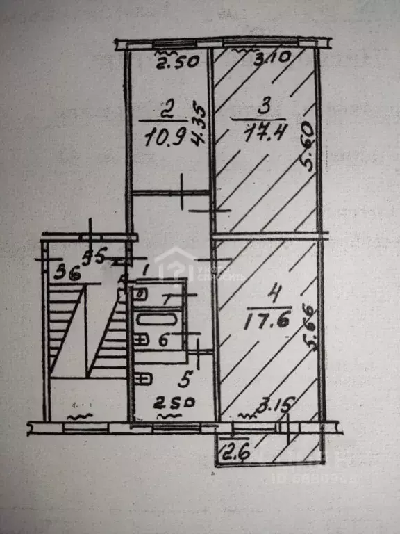3-к кв. Санкт-Петербург, Санкт-Петербург, Ломоносов Петровский пер., 4 ... - Фото 2