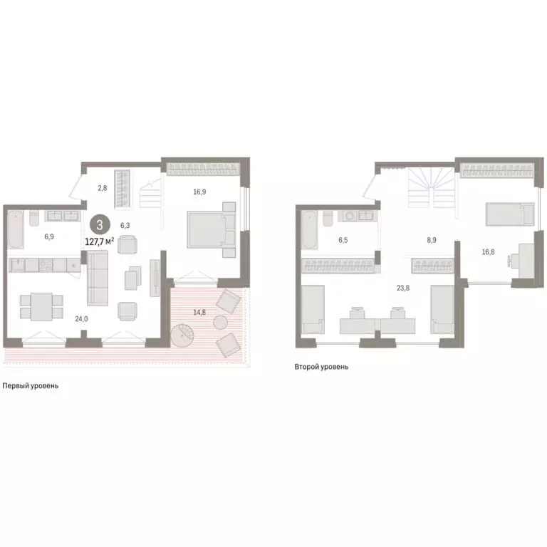 3-комнатная квартира: Новосибирск, улица Аэропорт (127.69 м) - Фото 1