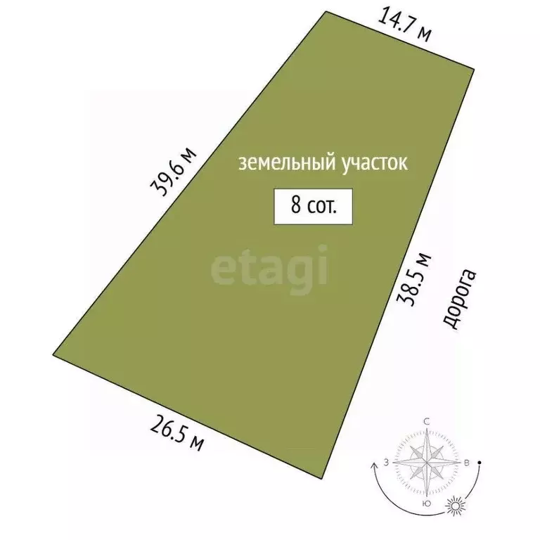 Участок в Тюменская область, Тюмень  (8.0 сот.) - Фото 2