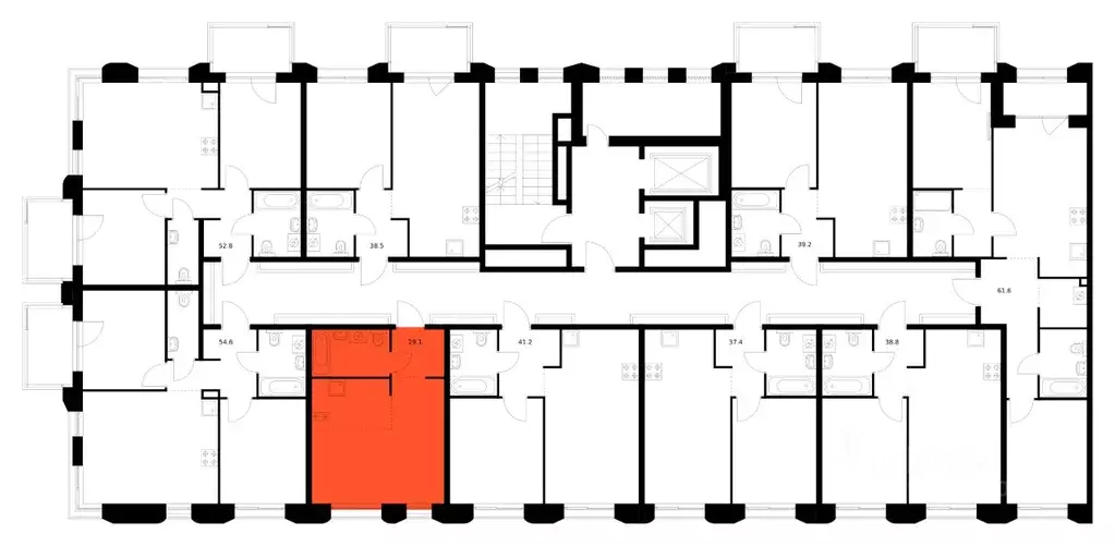 Студия Татарстан, Казань Ботаническая 3 жилой комплекс, 1 (29.1 м) - Фото 2
