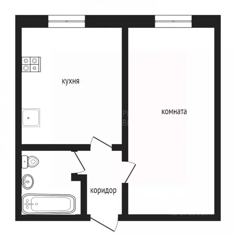 1-к кв. Тюменская область, Тюмень ул. Пермякова, 7а (33.0 м) - Фото 1