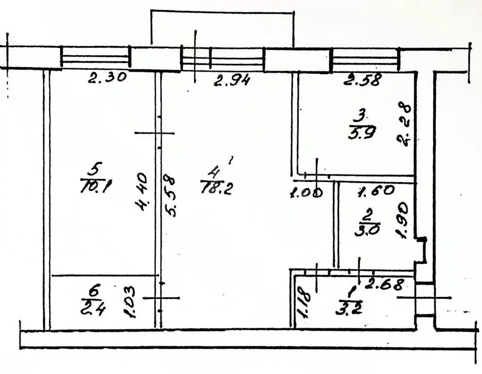 2-комнатная квартира: Салават, Октябрьская улица, 56 (42.8 м) - Фото 1