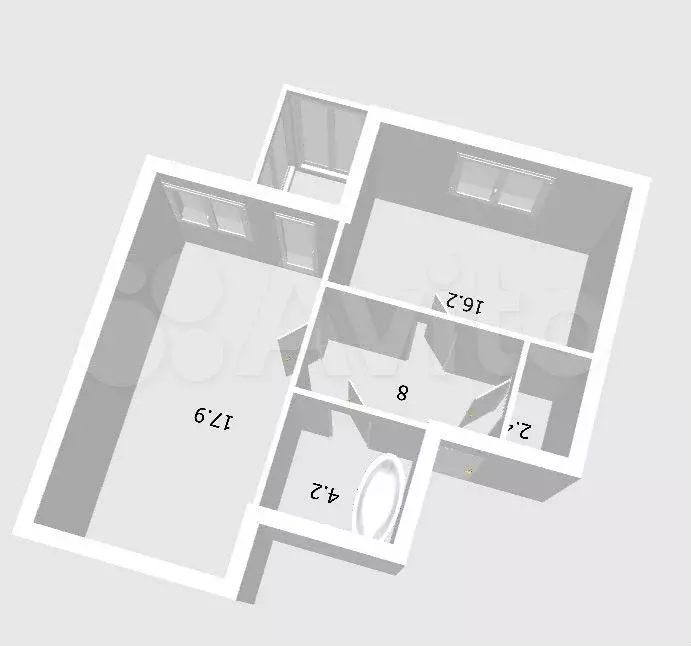 2-к. квартира, 50,1 м, 18/25 эт. - Фото 1