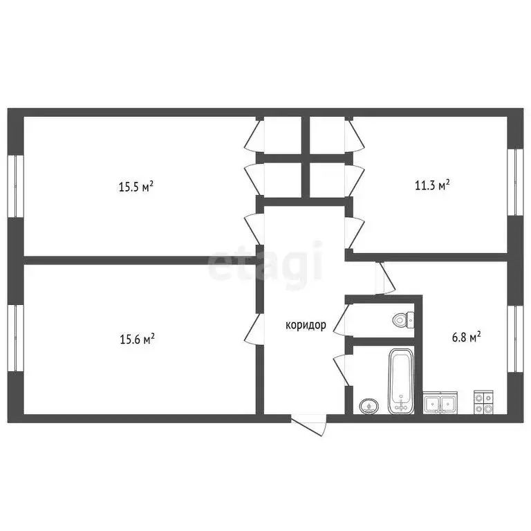3-комнатная квартира: Верхняя Салда, Спортивная улица, 1к3 (69.1 м) - Фото 0
