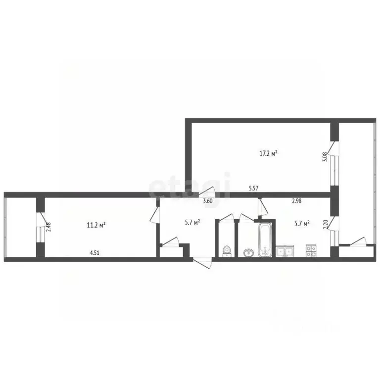 2-к кв. Крым, Ялта ул. Свердлова, 81 (44.0 м) - Фото 2