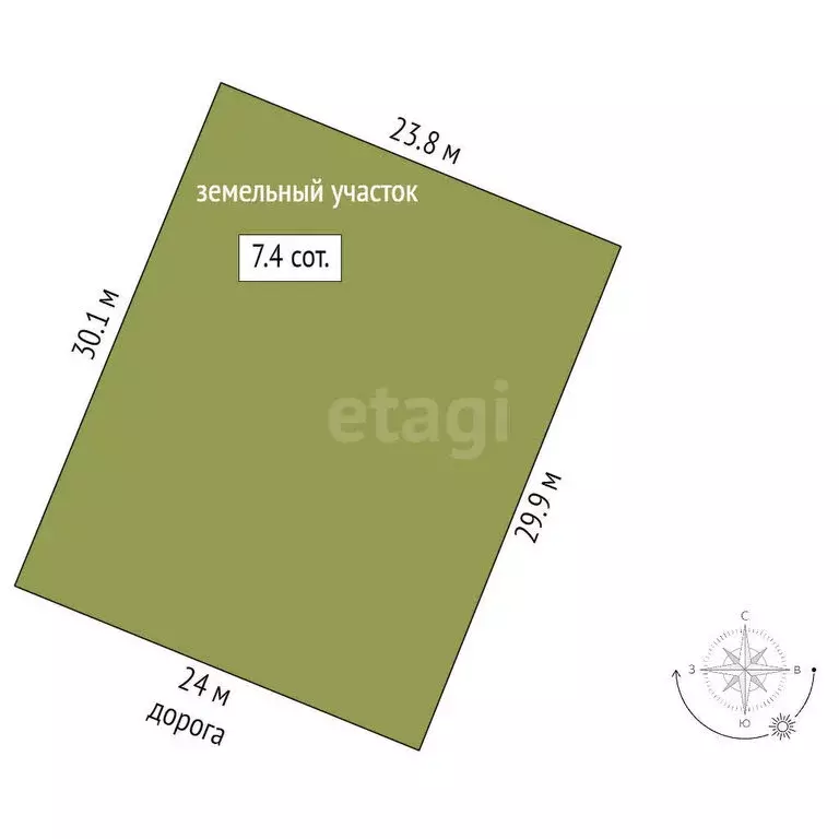 Участок в Береговое, Корабельный переулок, 13 (7.39 м) - Фото 1