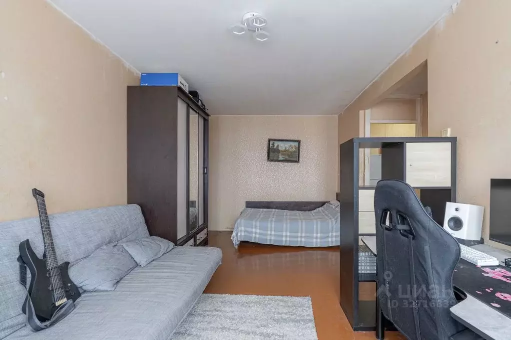 1-к кв. Татарстан, Казань ул. Николая Ершова, 55А (30.4 м) - Фото 1