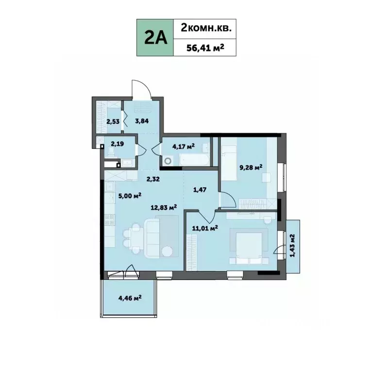 2-к кв. Удмуртия, Ижевск Ипподромный жилрайон, Седьмое Небо жилой ... - Фото 1