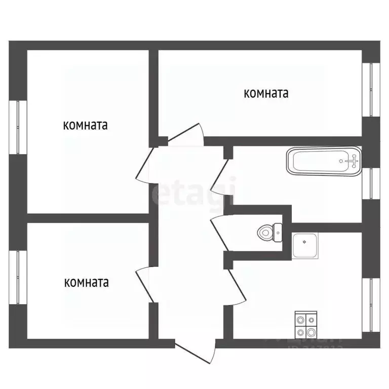 Комната Московская область, Коломна ул. Октябрьской Революции, 316 ... - Фото 2