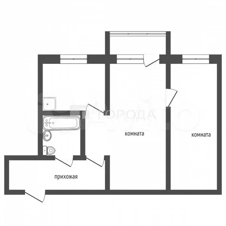 1-к. квартира, 41 м, 2/10 эт. - Фото 1