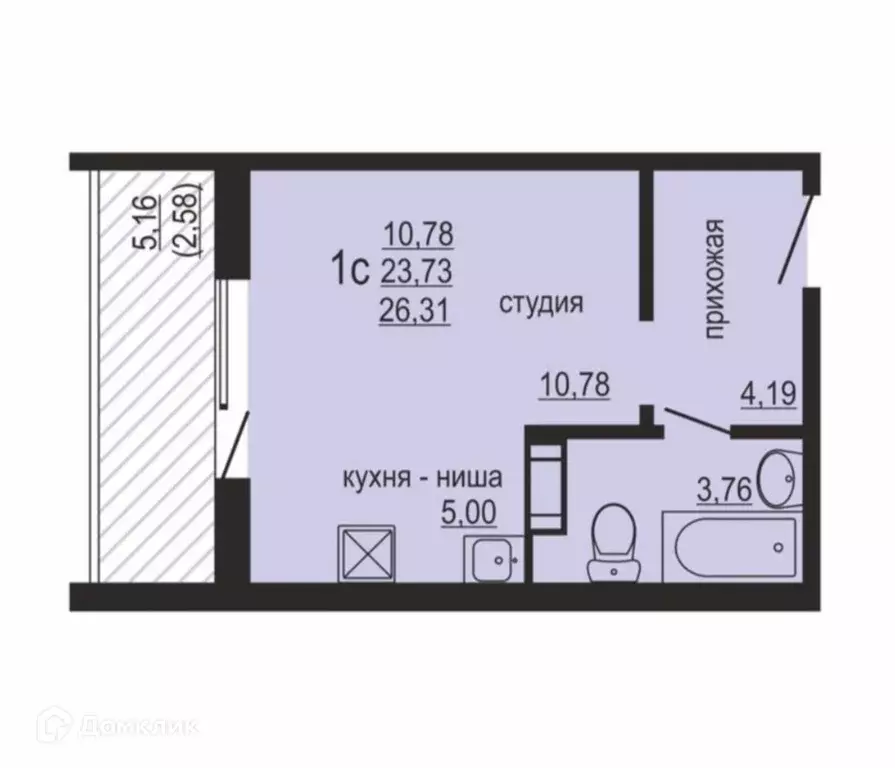 Продаётся 1-к квартира, 26.3 м - Фото 0