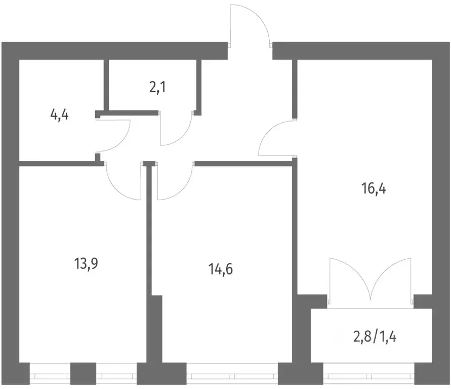 2-к кв. Санкт-Петербург ул. Академика Константинова, 1к1 (60.06 м) - Фото 0