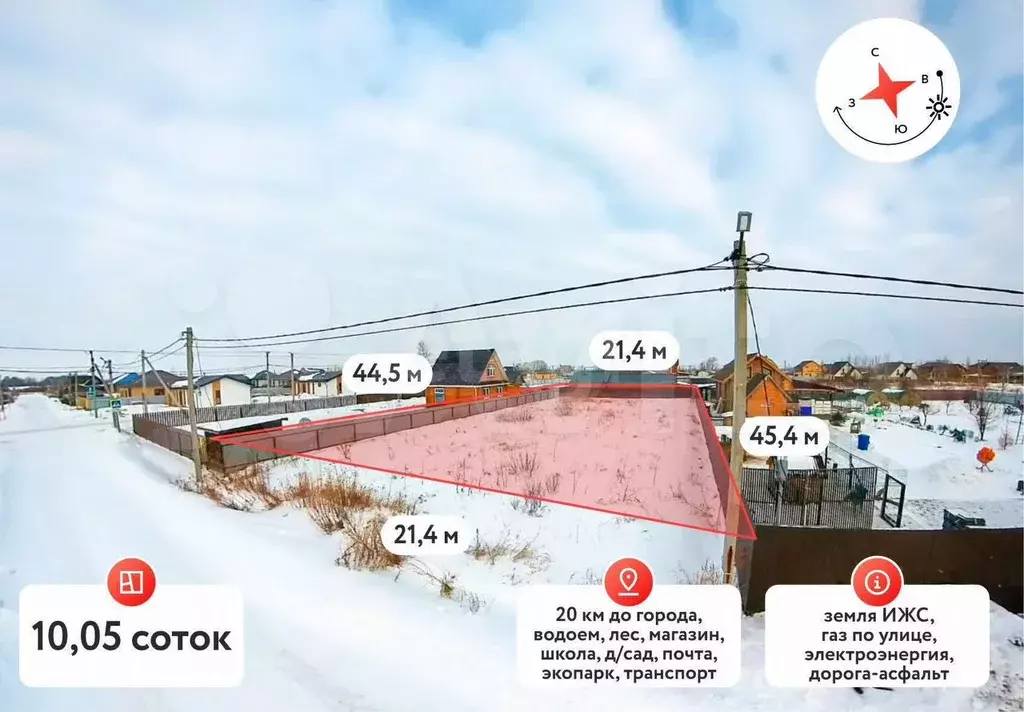 Участок 10 сот. (ИЖС) - Фото 0