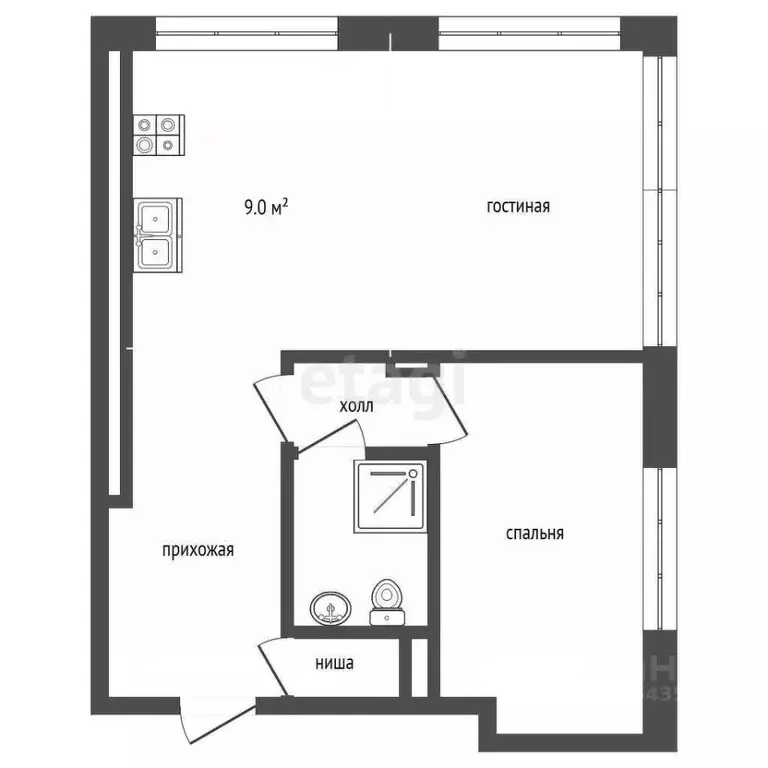 2-к кв. Москва Краснопресненская наб., 14Ак2 (68.0 м) - Фото 2