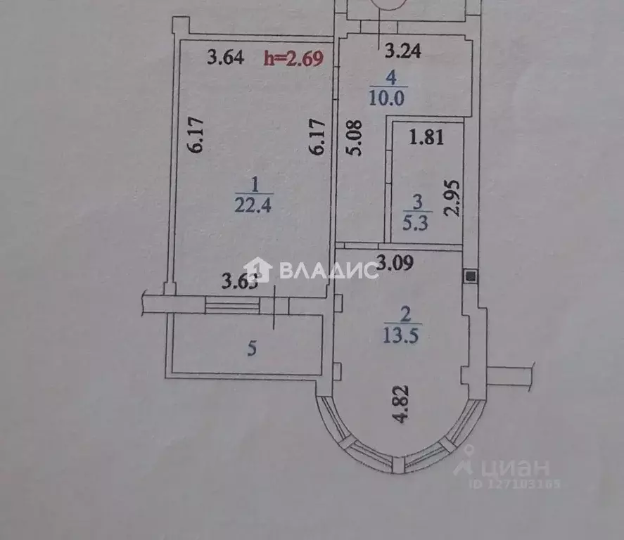 1-к кв. Краснодарский край, Ейск Коммунистическая ул., 81 (51.2 м) - Фото 1