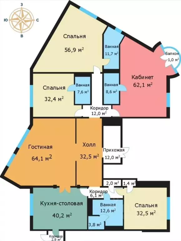 4-к кв. Москва ул. Архитектора Власова, 6 (401.4 м) - Фото 0