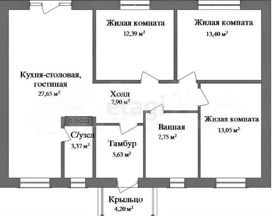 Дом 68,2 м на участке 13,3 сот. - Фото 0