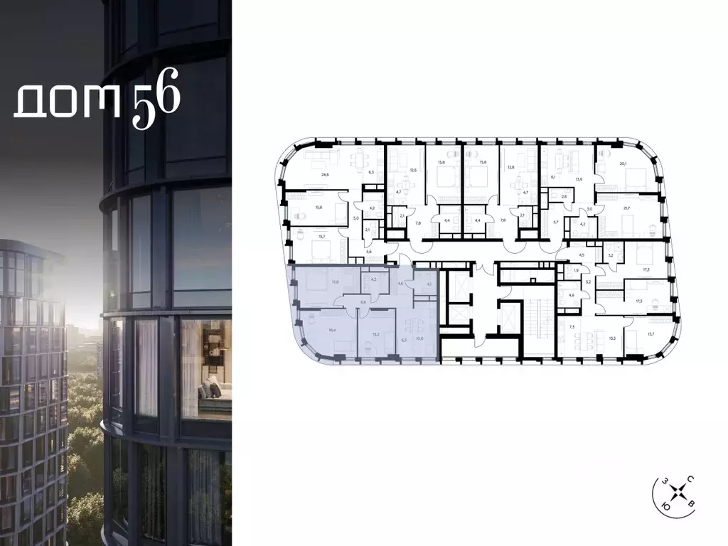 3-к кв. Москва ул. Фридриха Энгельса, 60 (85.5 м) - Фото 1
