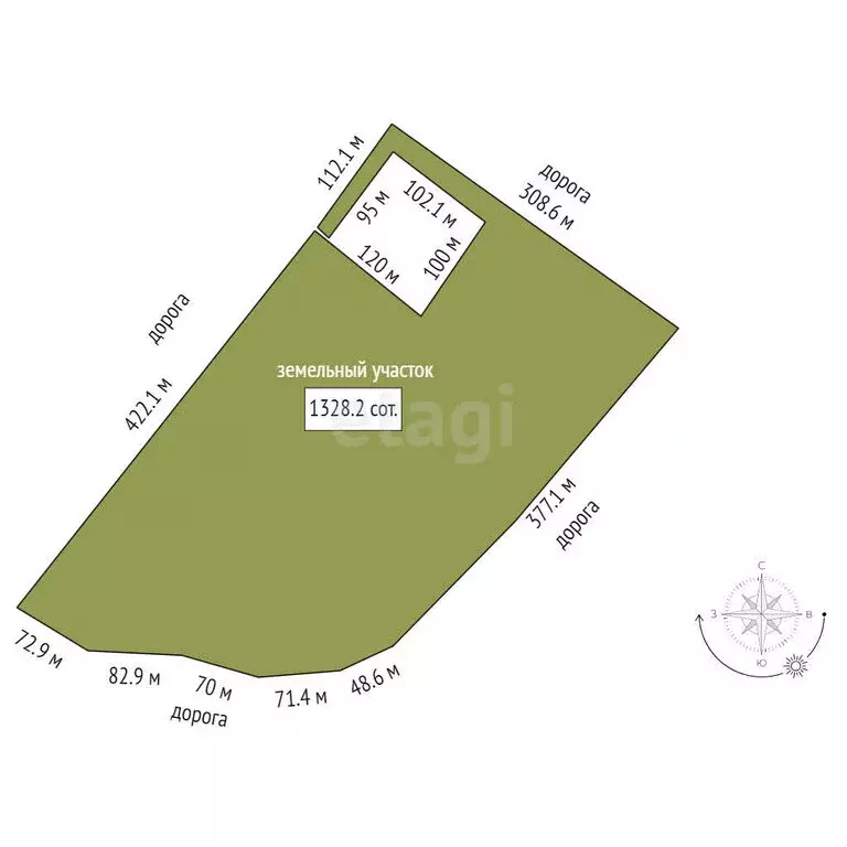 Участок в Тамбовская область, Мичуринск (1328.2 м) - Фото 0
