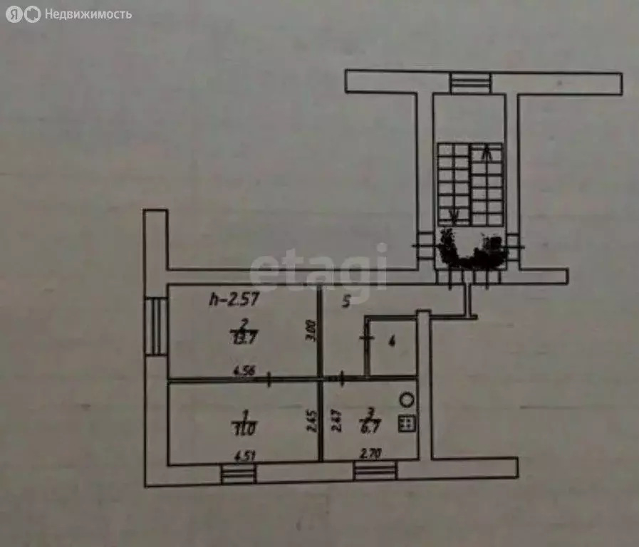 2-комнатная квартира: село Ферзиково, село Ферзиково, 11 (40.8 м) - Фото 1