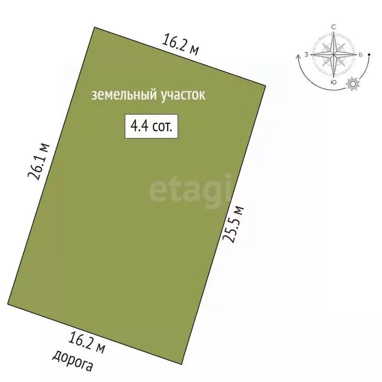 Участок в Севастополь с. Андреевка, ул. Приусадебная, 71 (4.4 сот.) - Фото 1