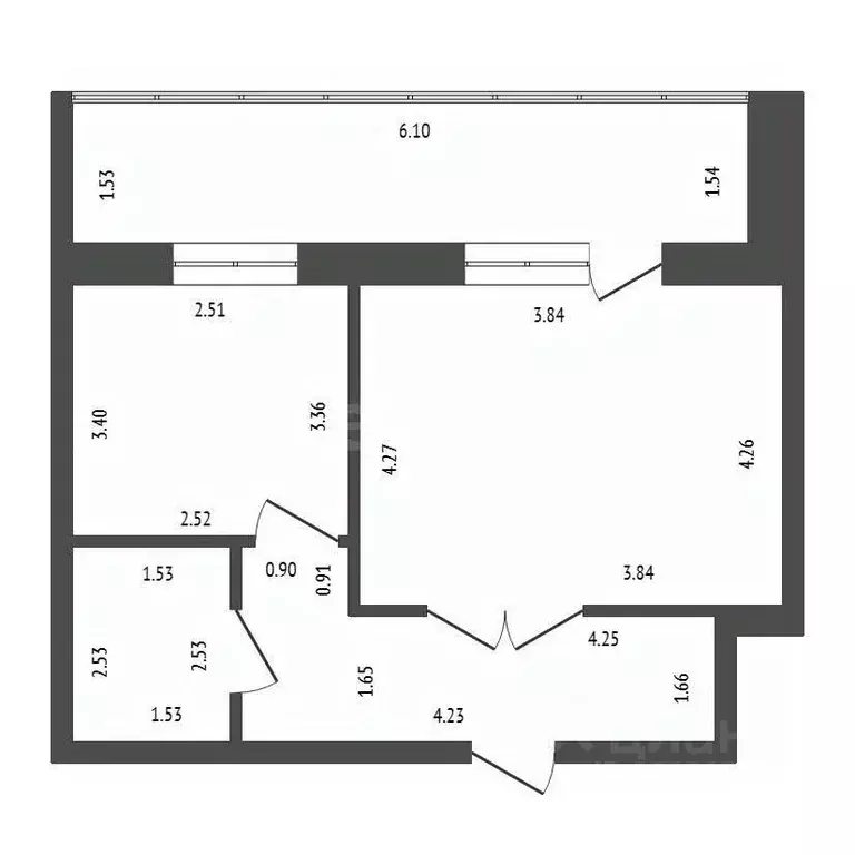 1-к кв. Красноярский край, Красноярск Судостроительная ул., 37А (38.4 ... - Фото 1