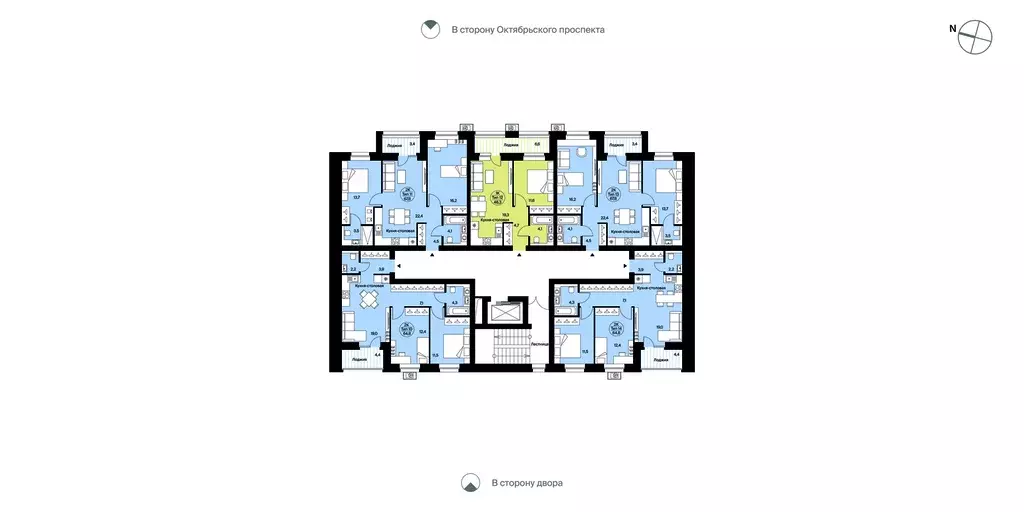 2-к квартира, 67.8 м - Фото 1
