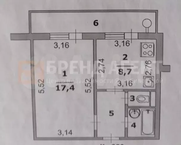 1-к. квартира, 34 м, 2/10 эт. - Фото 0