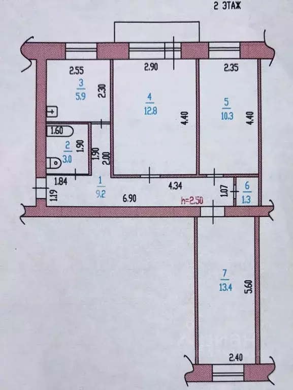 3-к кв. Алтайский край, Барнаул Деповская ул., 28 (55.9 м) - Фото 2