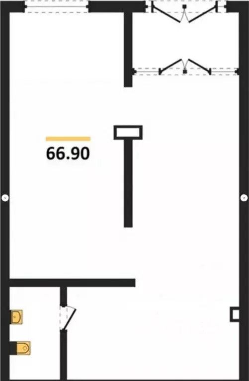 Офис в Крым, Симферополь ул. Батурина, 18 (67 м) - Фото 2
