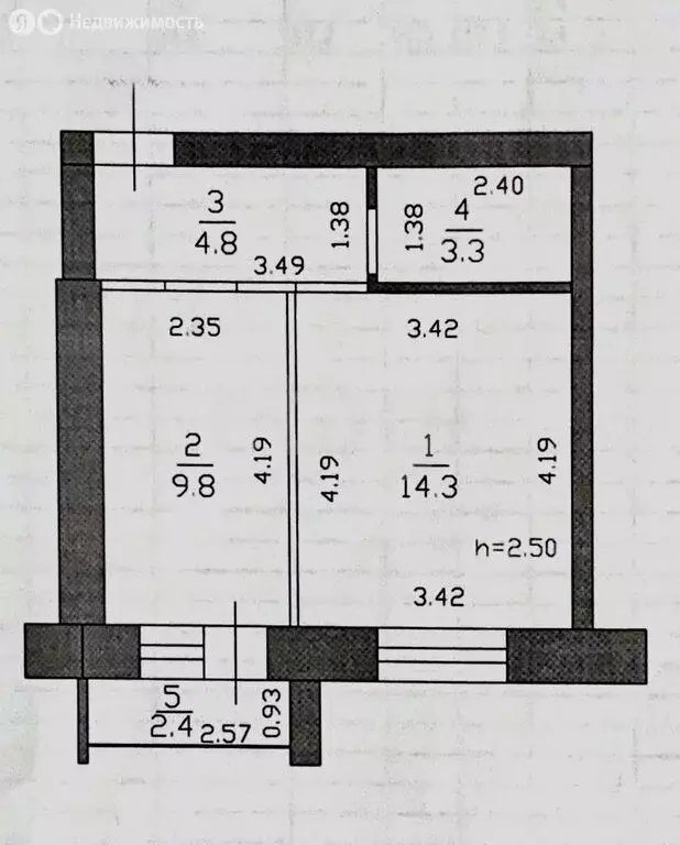 1-комнатная квартира: Казань, улица Дмитрия Менделеева, 17 (32.2 м) - Фото 1