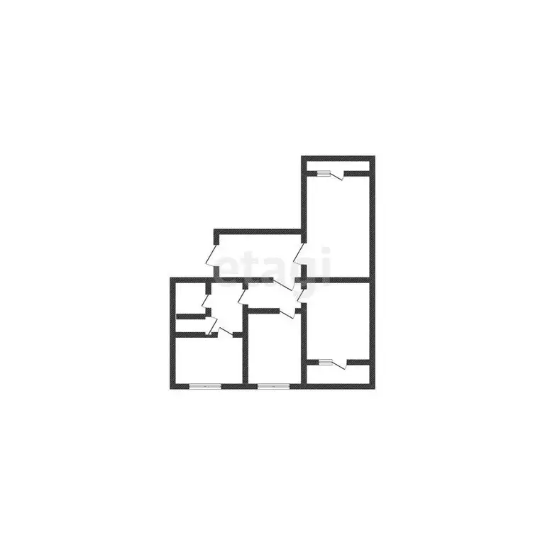 3-комнатная квартира: Строитель, Октябрьская улица, 23 (72 м) - Фото 0