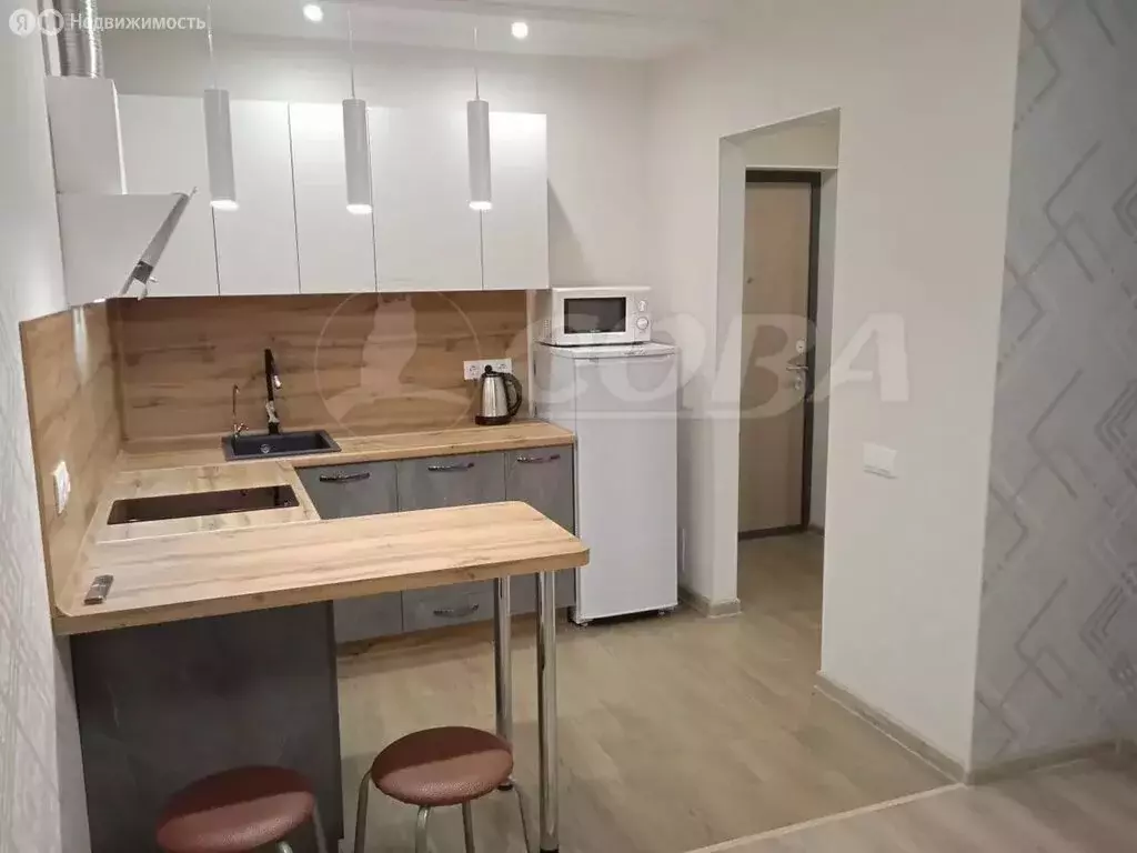Квартира-студия: Тюмень, Краснооктябрьская улица, 14 (29 м) - Фото 2