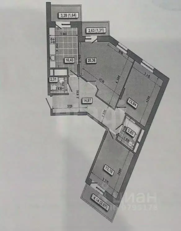 3-к кв. Татарстан, Казань просп. Победы, 139к1 (76.9 м) - Фото 1